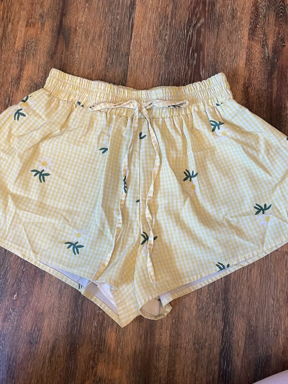 Yellow Gingham Women's Shorts